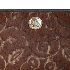 RI2K LONDON Genuine Leather Brown With Lazer Cut Leather Zip Around Purse