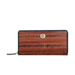 RI2K LONDON Genuine Tan Multicolour Leather Zip Around Purse