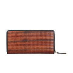 RI2K LONDON Genuine Tan Multicolour Leather Zip Around Purse