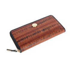 RI2K LONDON Genuine Tan Multicolour Leather Zip Around Purse