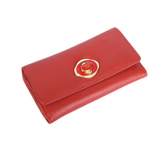 RI2K LONDON Women Tomato Red Genuine Leather Flap Purse