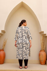 Plus Size Cotton Kurti for Women with 3/4 Sleeves – Classic Everyday Comfort