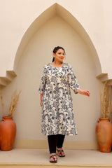 Plus Size Cotton Kurti for Women with 3/4 Sleeves – Classic Everyday Comfort