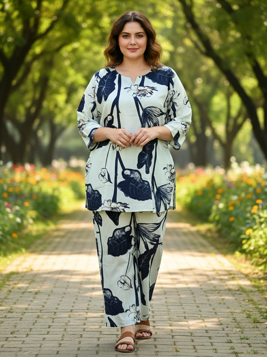 Soft Cotton Plus Size Co-ord Set – Flattering Fit for Every Curve