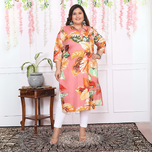 Plus-Size Digital Print Cotton Kurtas: Stylish Comfort for Every Occasion