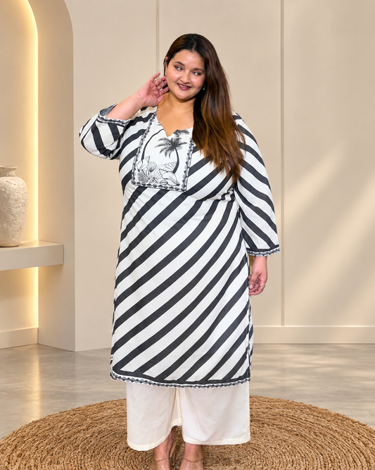 Noir Palm Kurta