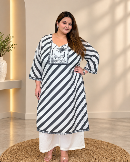 Noir Palm Kurta