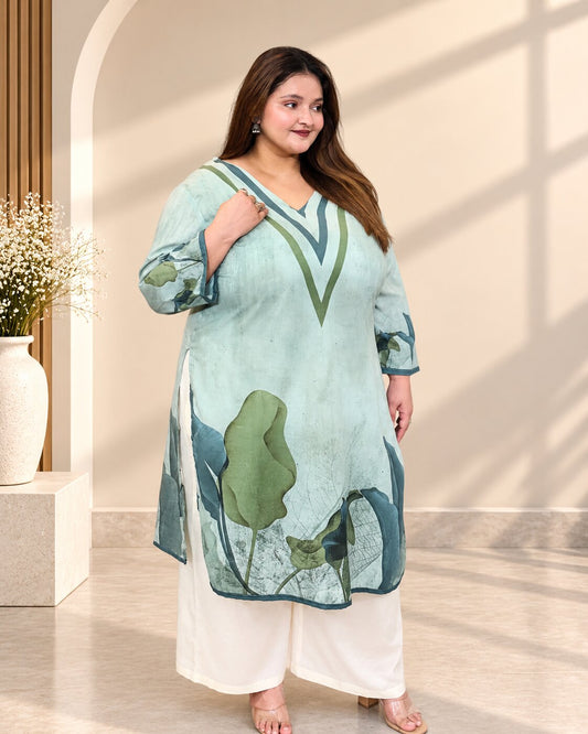 Botanical-Print Kurta