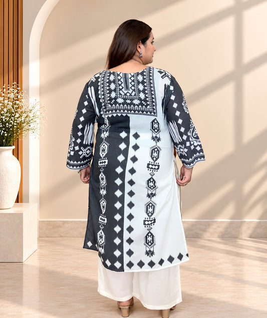 Noir Heritage Printed Kurta