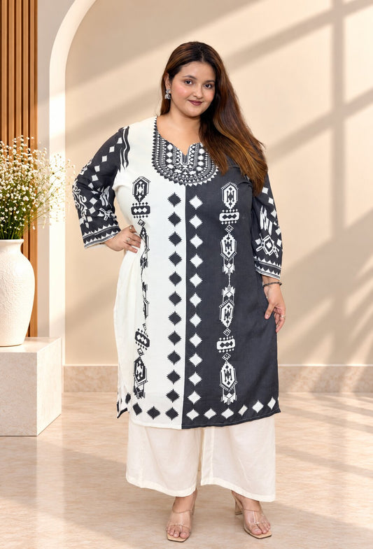 Noir Heritage Printed Kurta
