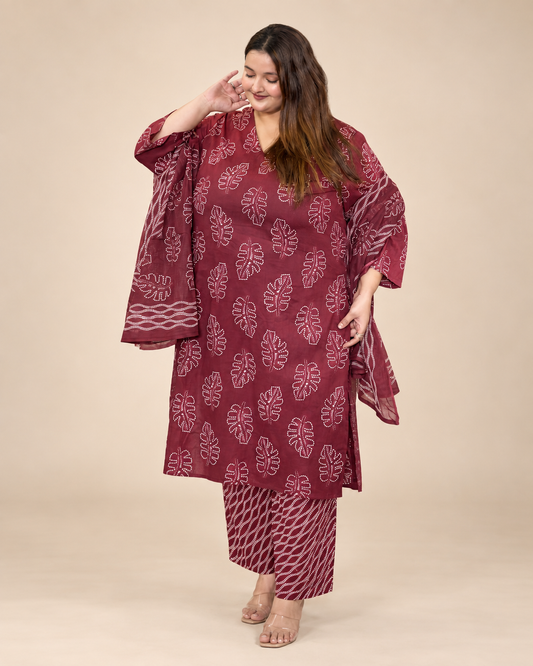 Rose Pink Bandhani Kurta Set