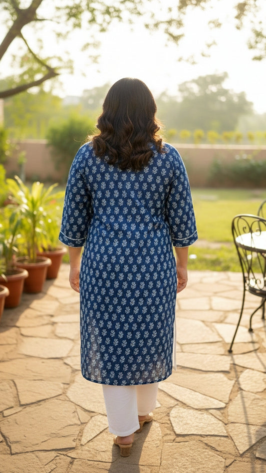 Plus Size Printed Kurta