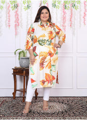 Women Printed Cotton Straight Kurta (B15-Multicolor)