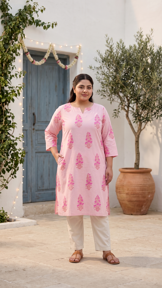Pari Pink Booti Kurti