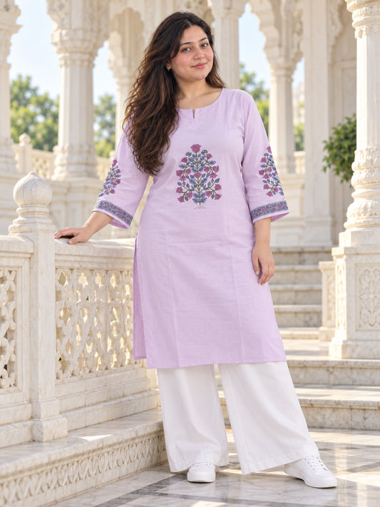 Lavender Tree of Life Utsav Kurta