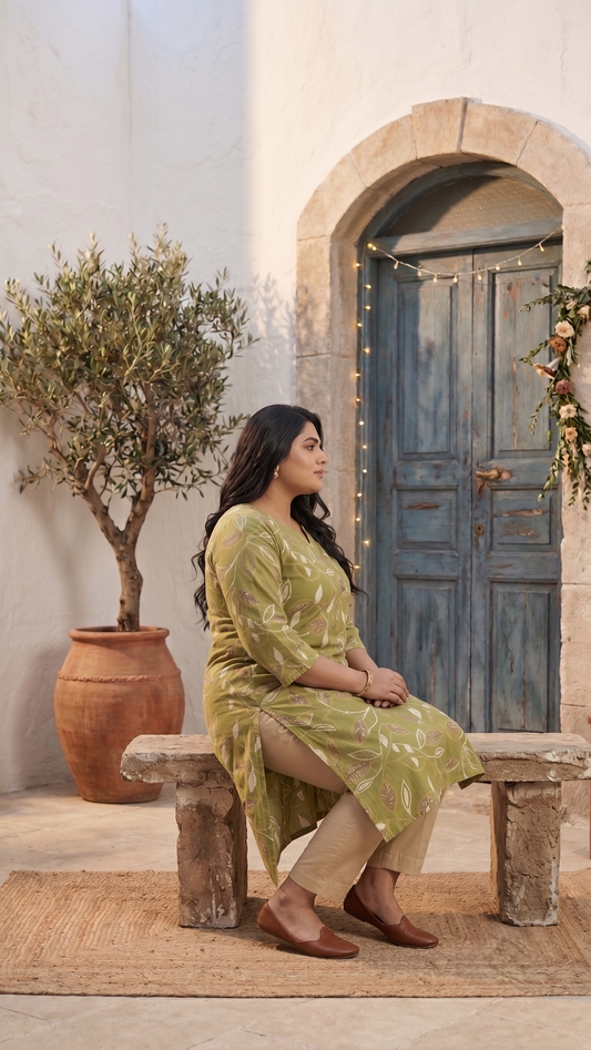 Patrika Leaf Kurti