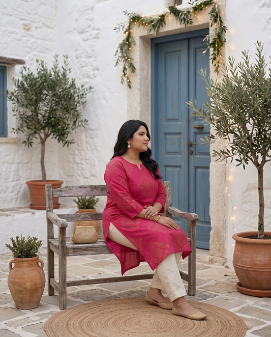 Gulnar Bandhani Kurti