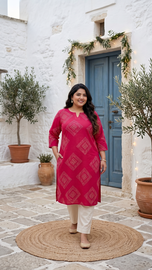 Gulnar Bandhani Kurti