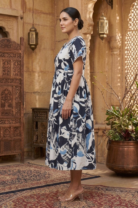 Noorika Blue Print Gown