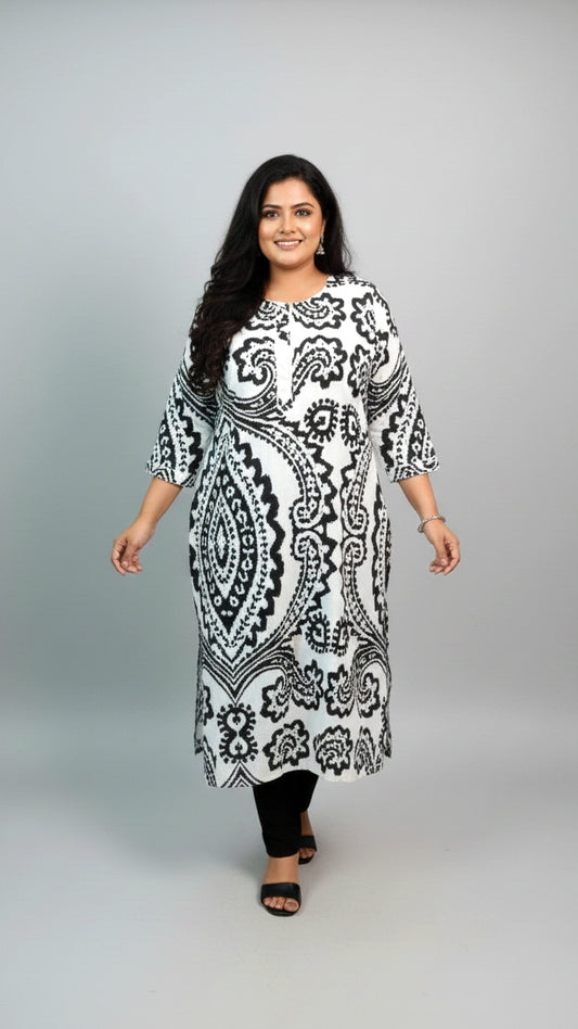 Plus Size Printed Kurta