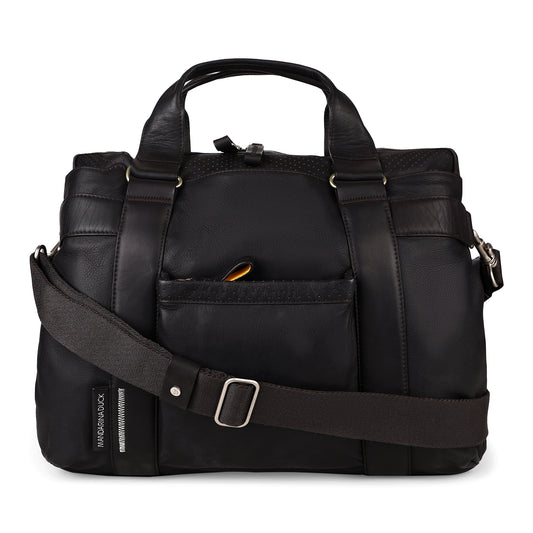 Mandarina Duck Grace Collection Limited Edition Brown Geniune Leather Laptop Bag with Shoulder Strap