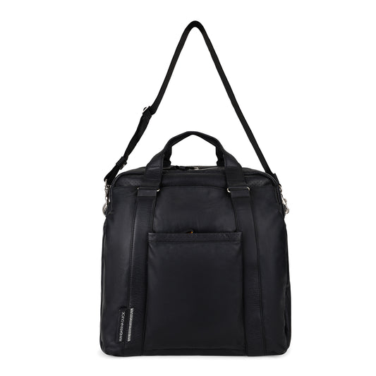 Mandarina Duck Grace Collection Limited Edition Black Geniune Leather Cabin Luggage Bag with Shoulder Strap