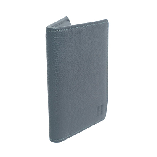 HIROSHI Genuine Leather Men Alex Collection Bi Fold Wallet with Card Slots -Grey