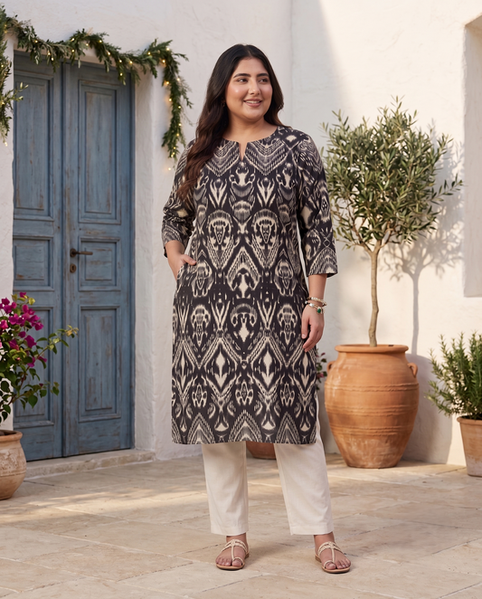 Ikat Shyama Kurti